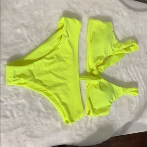 Womens bikini neon yellow